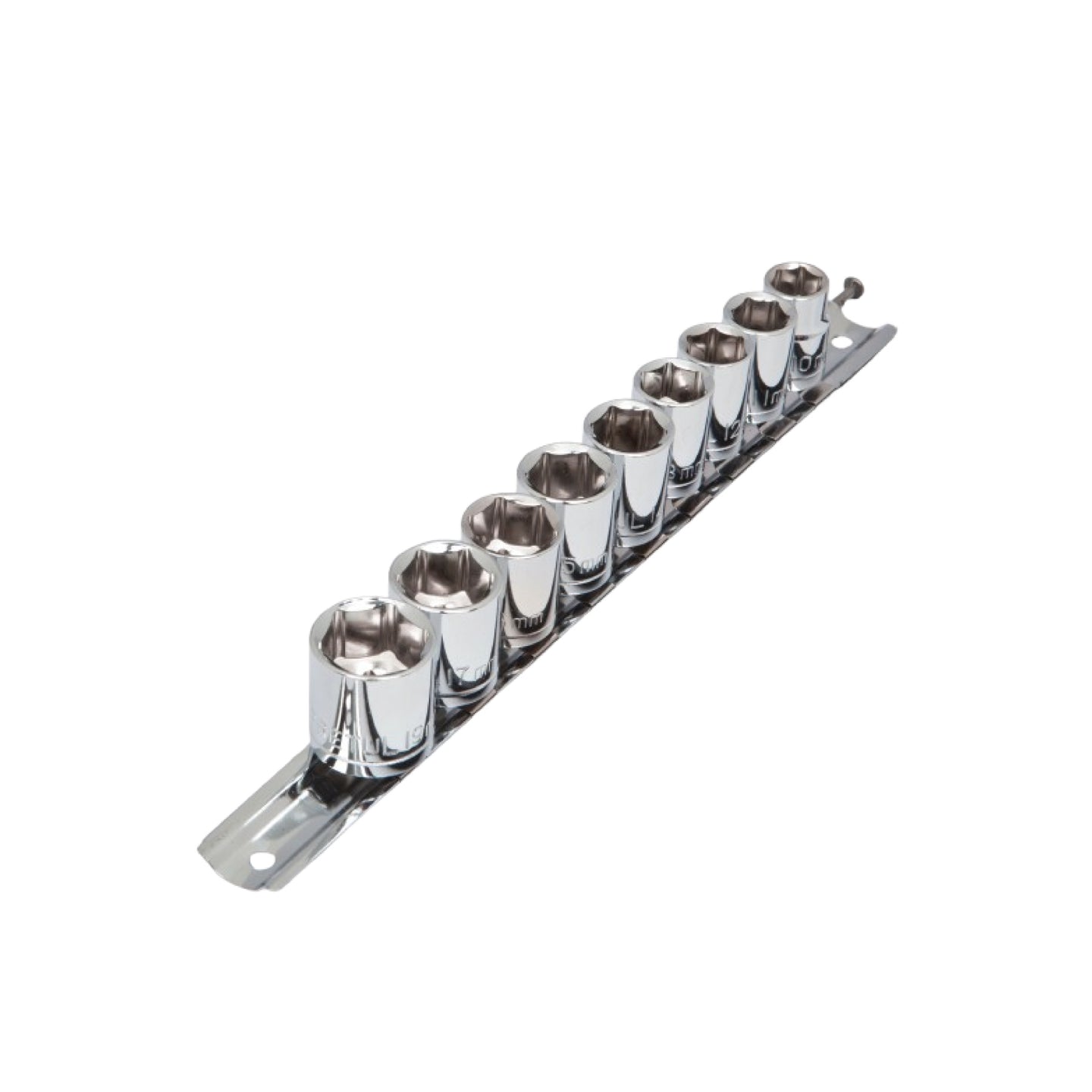 JD-3/8X10MM-P Juego de 9 dados cuadro 3/8" mm, PRETUL