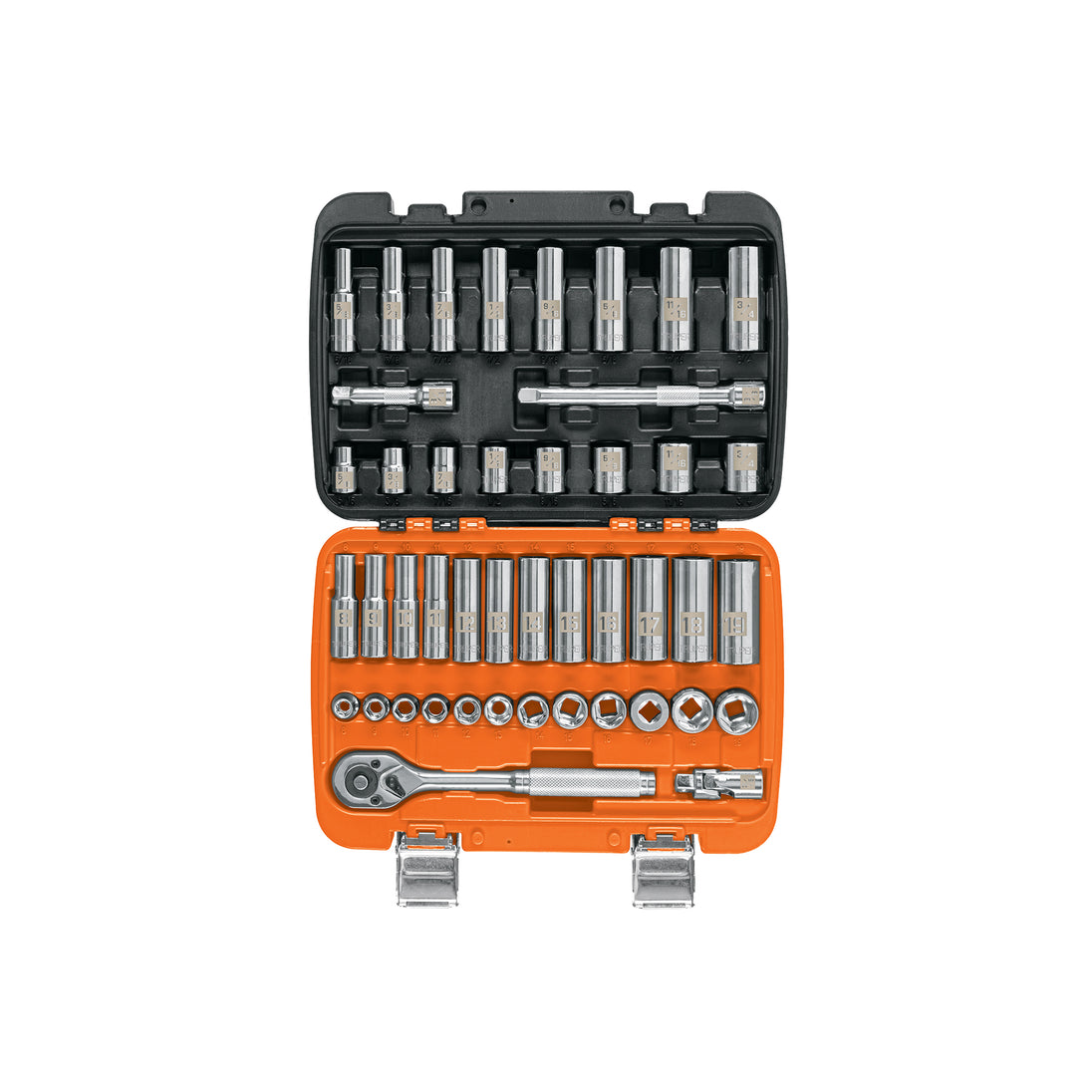 JD-3/8X45MP Juego de 45 herramientas cuadro 3/8" std y mm para mecánico