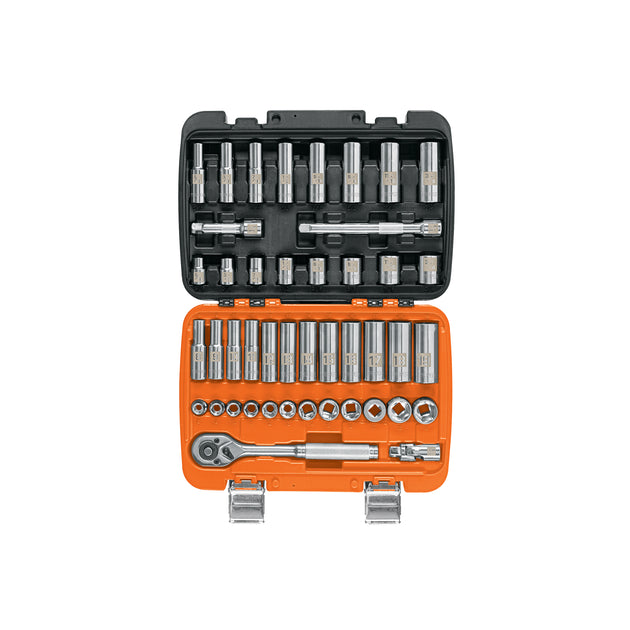 JD-3/8X45MP Juego de 45 herramientas cuadro 3/8" std y mm para mecánico