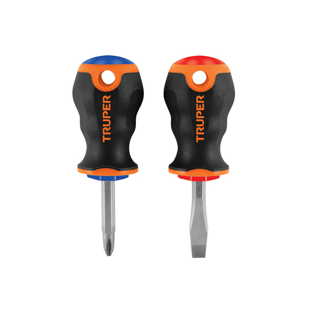 JDT-2B Dúo de desarmadores 1/4" x 1-1/2" mango Comfort Grip, Truper