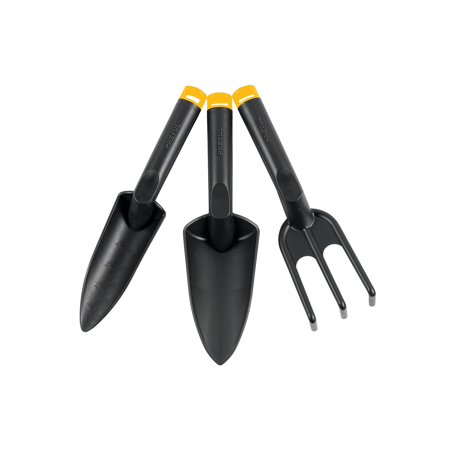 JJ-3P Juego de 3 herramientas de 11" para jardín, PRETUL