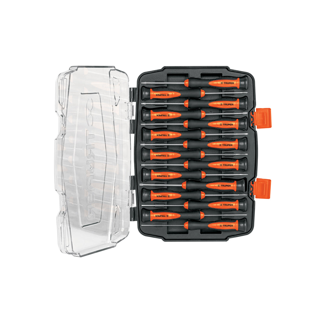 JOY-15L Juego con 15 desarmadores largos de precisión, Truper