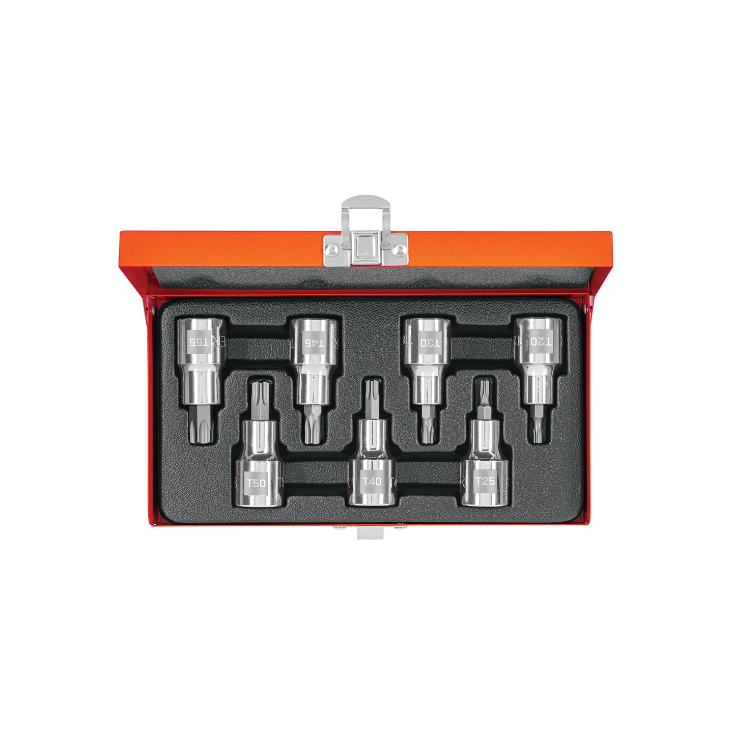 JPT-1/2X7 Juego de 7 dados cuadro 1/2" punta torx, estuche metálico