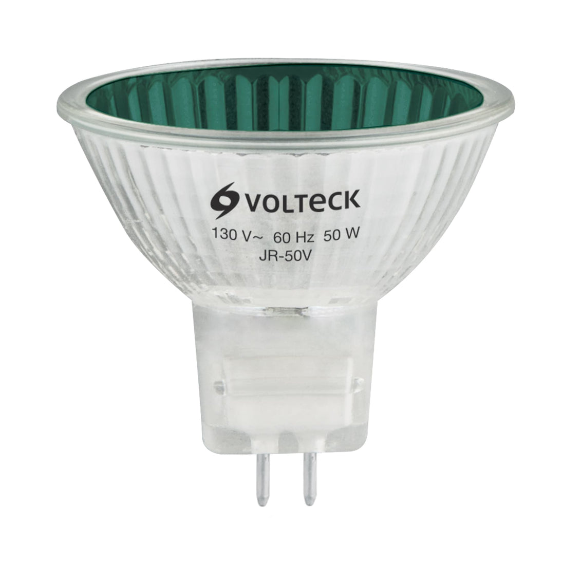 JR-50V Lámpara de halógeno verde 50 W tipo MR16 en caja, Volteck