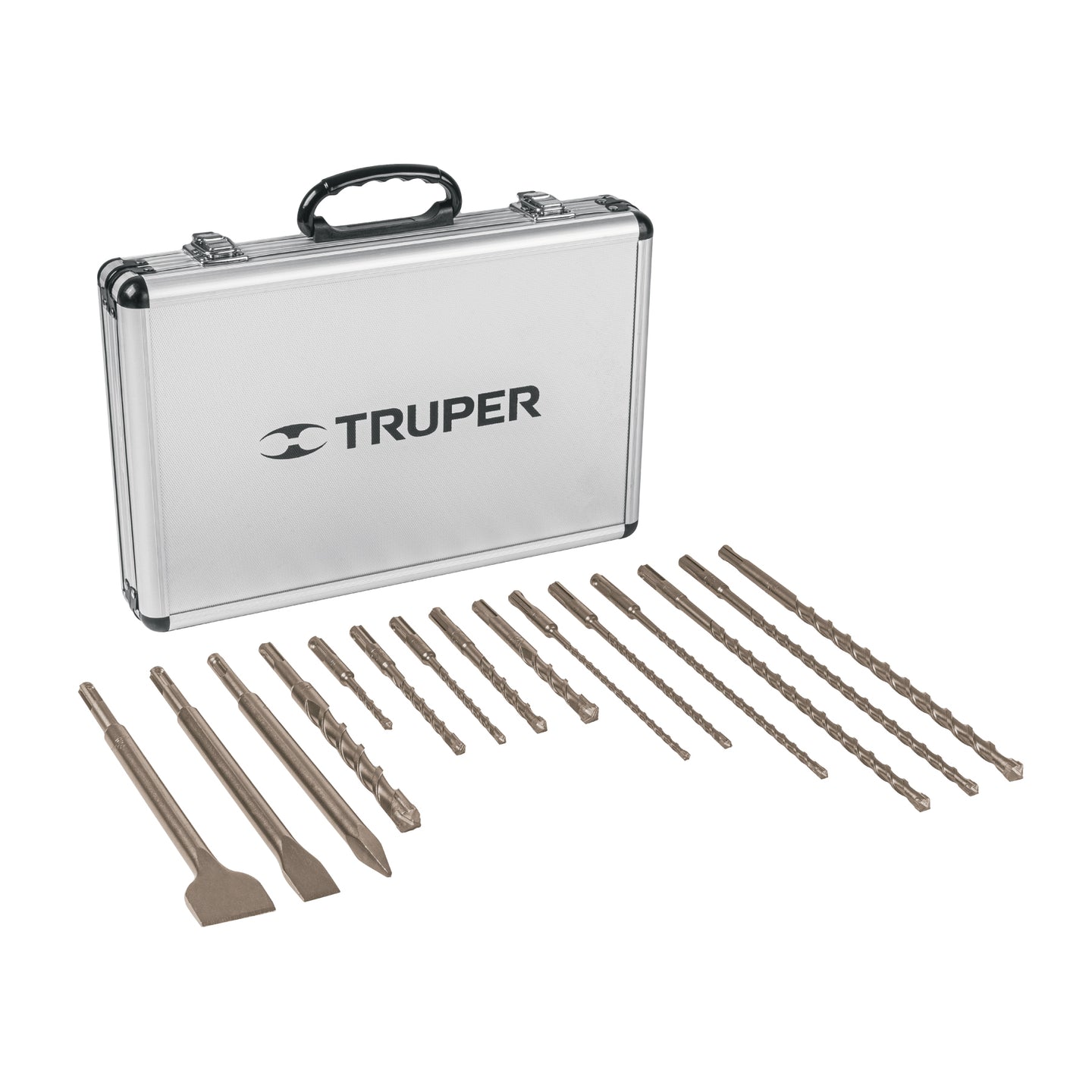 JSDS-15 Juego de 15 brocas y cinceles SDS Plus en estuche, TRUPER