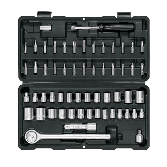 JUDA-60P Juego de 60 herramientas 1/4" y 3/8" para mecánico, Pretul