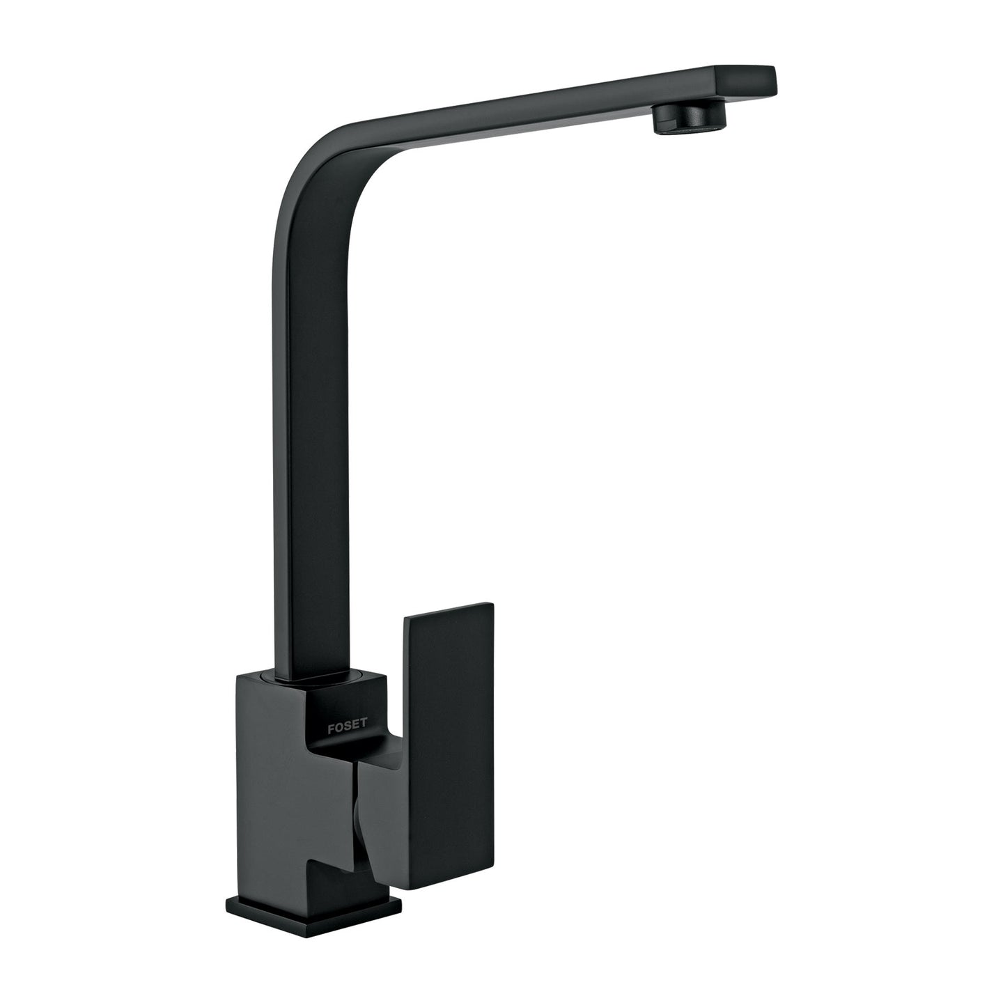 KUF-83M Monomando cuello alto para fregadero, negro, FOSET KUBO