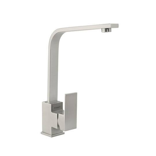 KUF-83N Monomando cuello alto para fregadero, satín, FOSET KUBO