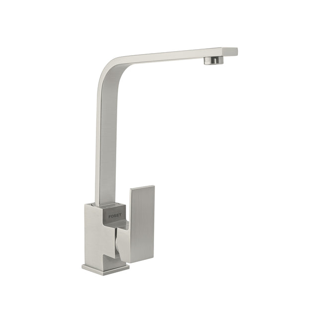 KUF-83N Monomando cuello alto para fregadero, satín, FOSET KUBO