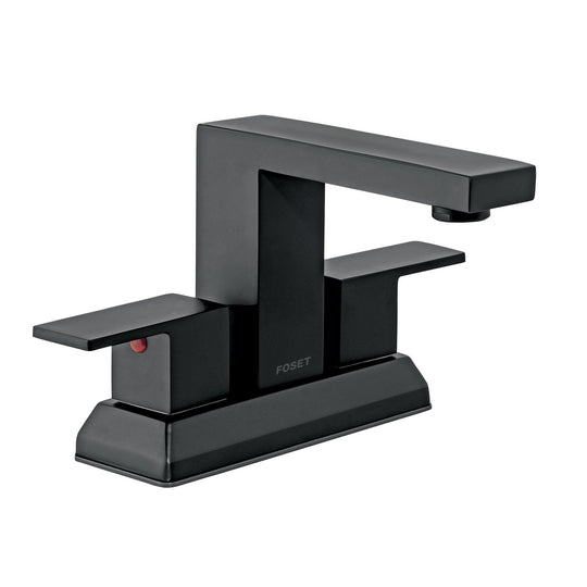 KUM-43M Mezcladora para lavabo 4", negro, FOSET KUBO