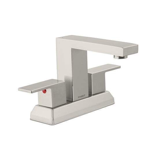 KUM-43N Mezcladora para lavabo 4", satín, FOSET KUBO