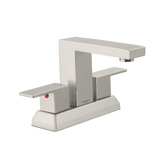 KUM-43N Mezcladora para lavabo 4", satín, FOSET KUBO