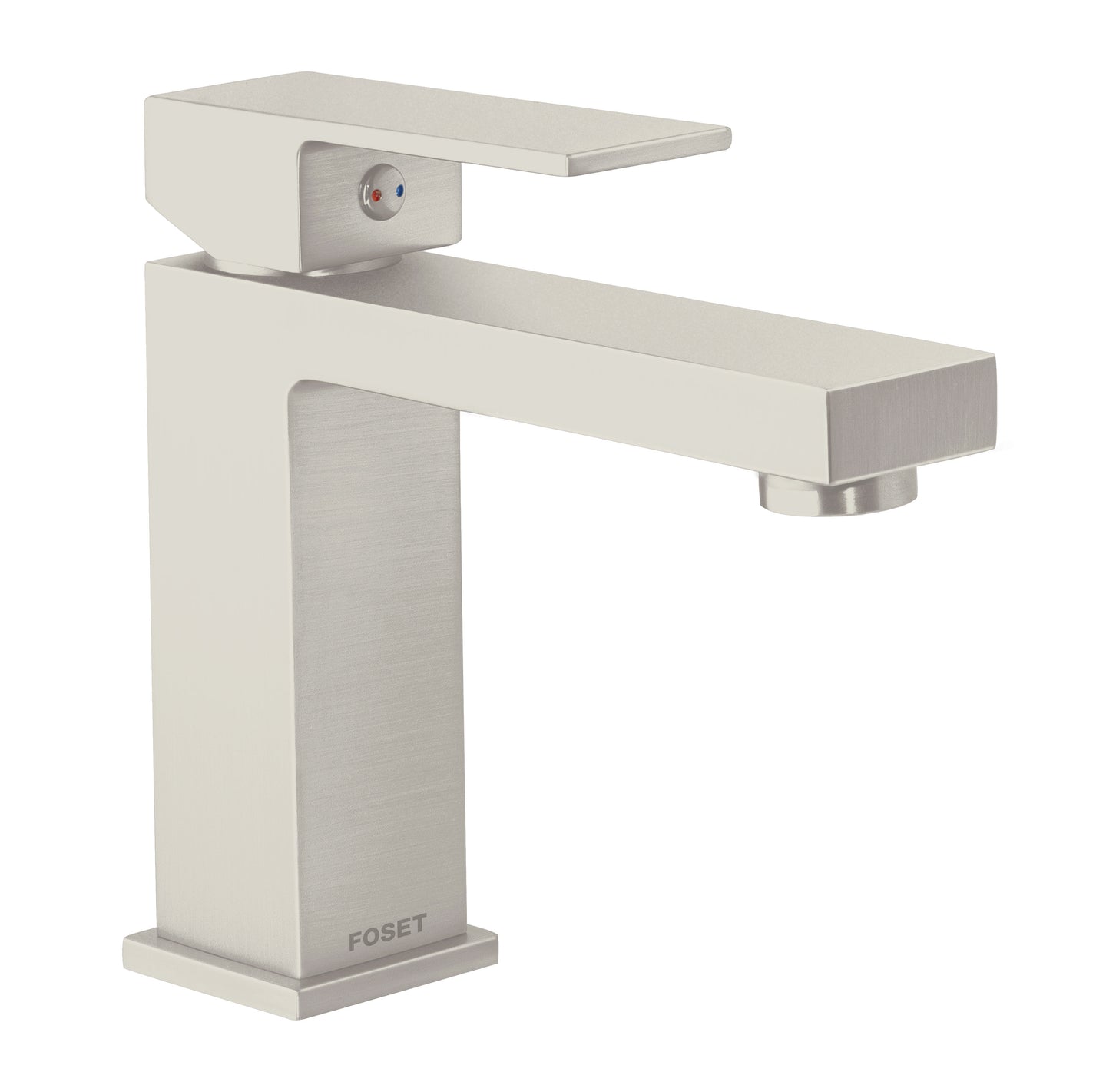 KUM-45N Monomando corto para lavabo, satín, FOSET KUBO
