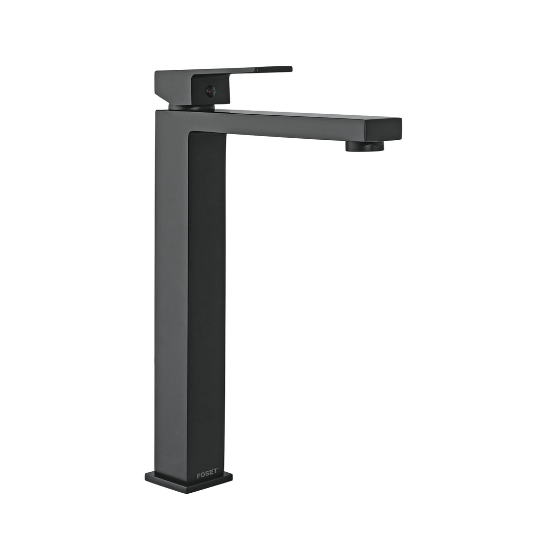 KUM-46M Monomando alto para lavabo, negro, FOSET KUBO