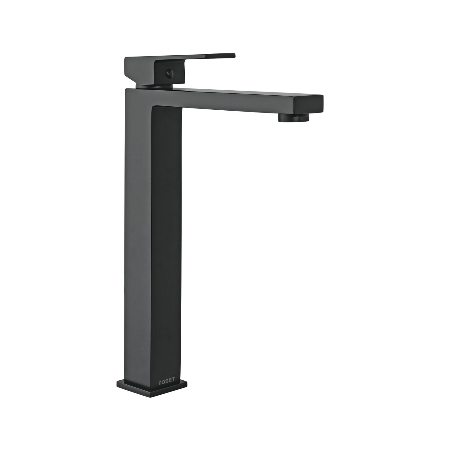 KUM-46M Monomando alto para lavabo, negro, FOSET KUBO