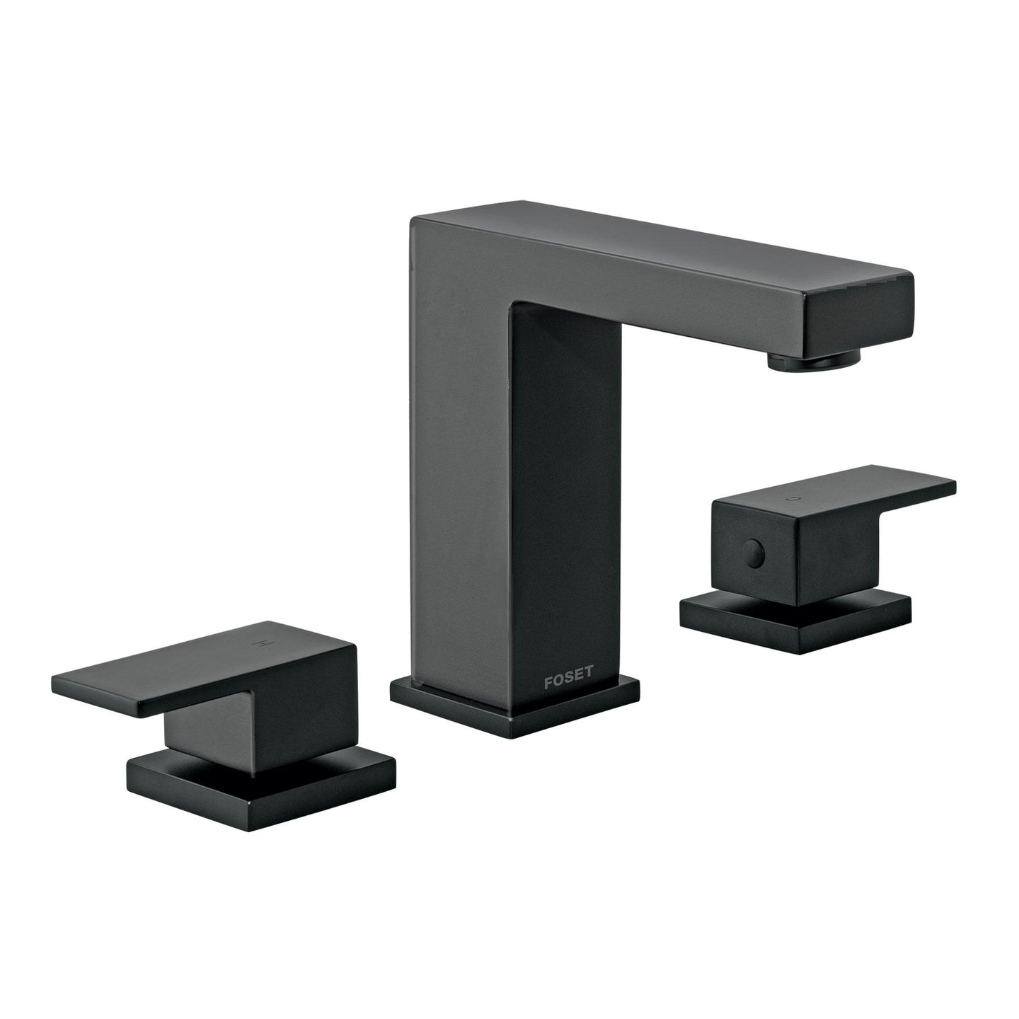 KUM-91M Mezcladora para lavabo taladros separados, negro, FOSET KUBO