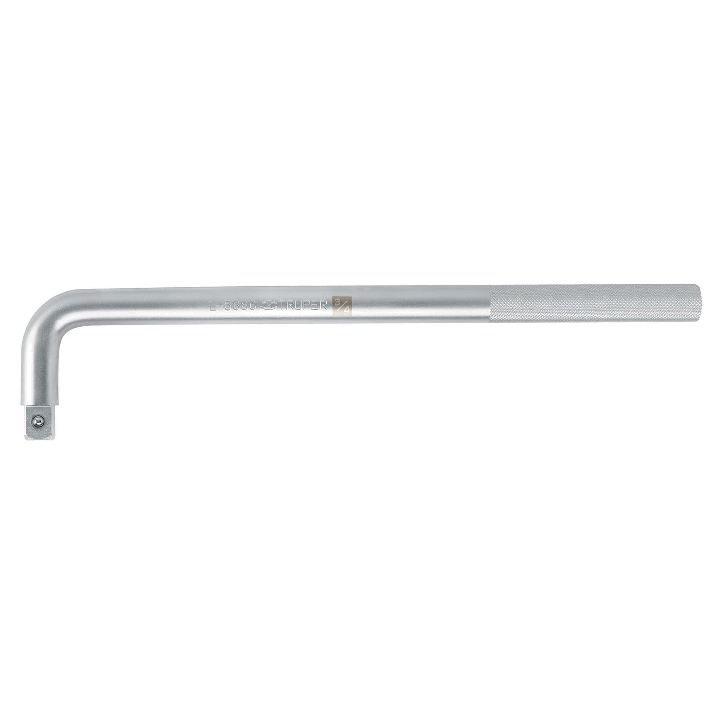 L-5686 Mango cuadro 3/4" en "L", largo 18", Truper
