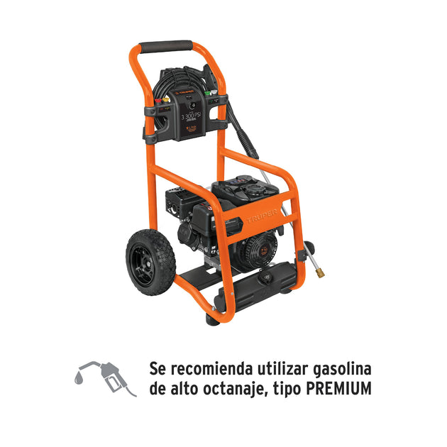 LAGAS-3300 Hidrolavadora con motor a gasolina, 3,300 PSI, Truper