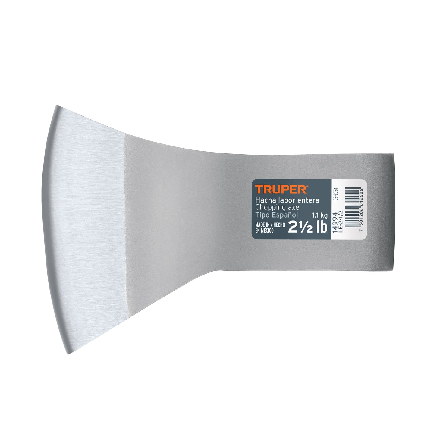 LE-2-1/2 Hacha labor entera 2-1/2 lb, sin mango, TRUPER