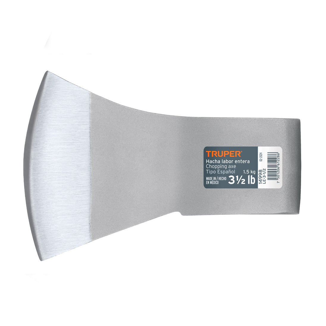 LE-3-1/2 Hacha labor entera 3-1/2 lb, sin mango, TRUPER