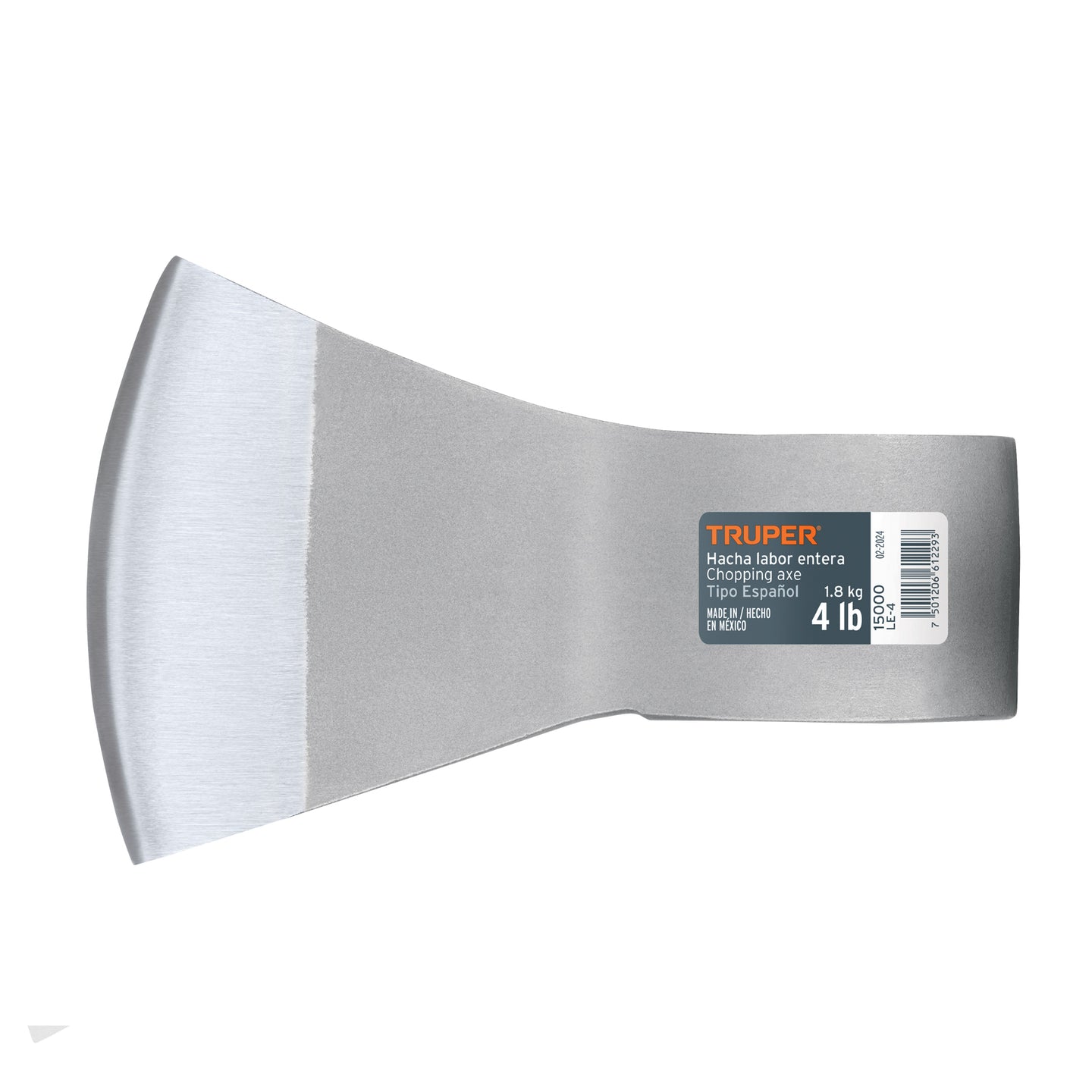 LE-4 Hacha labor entera 4 lb, sin mango, TRUPER