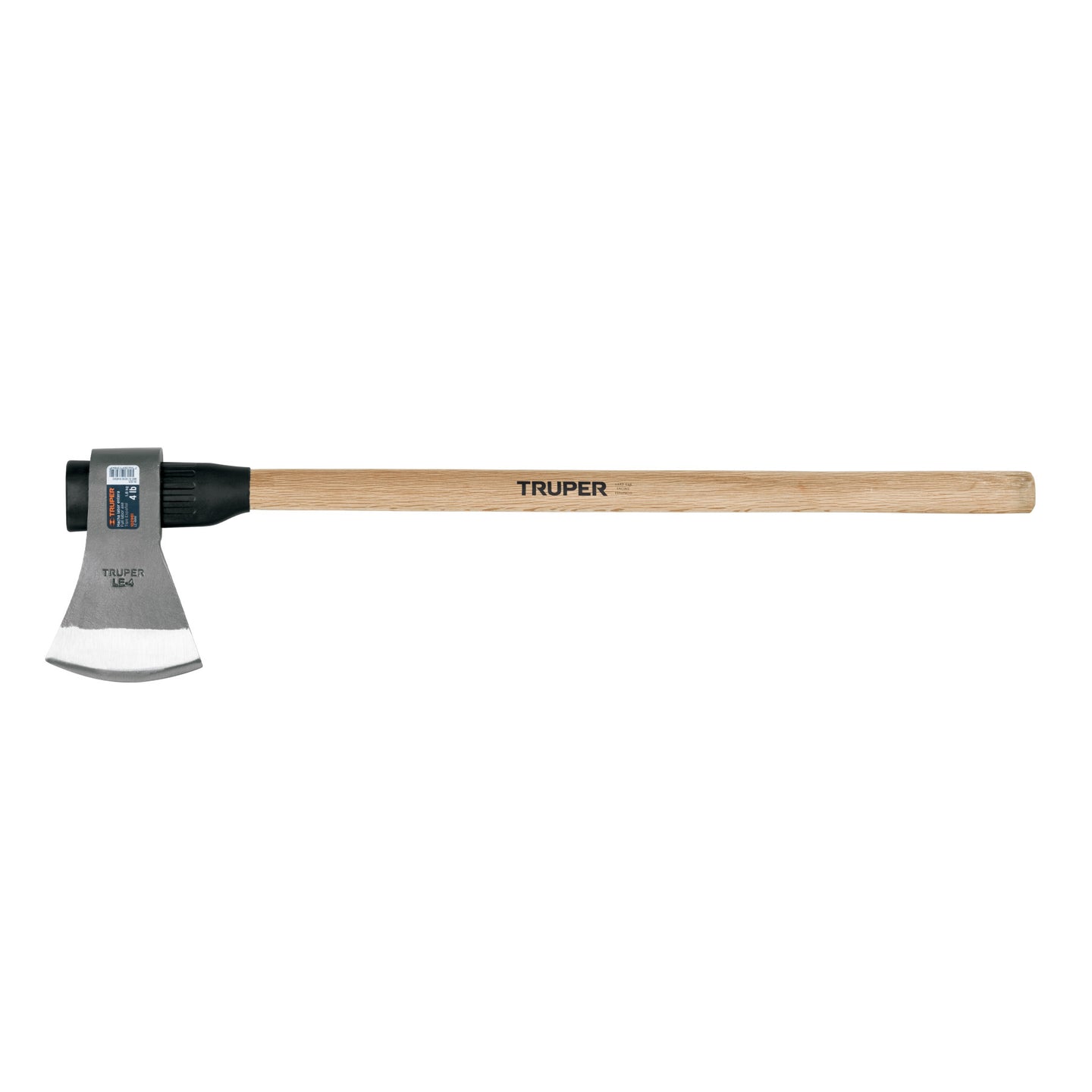 LE-4MM Hacha labor entera 4 lb, mango de madera 36", TRUPER