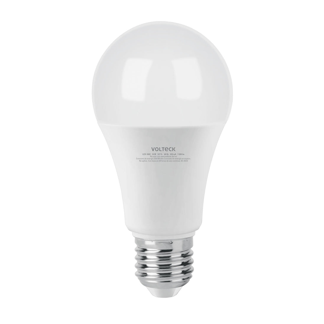LED-100C Foco LED 14W (100W) A19, 3000K blanca cálida, 1500 lm, caja