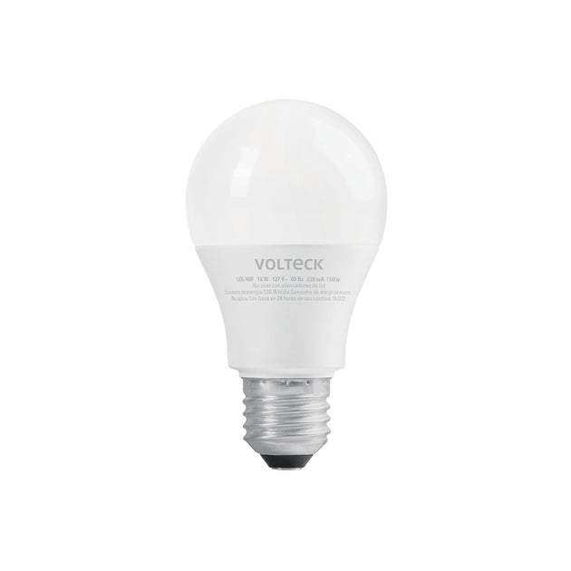 LED-100F Foco LED 14W (100W) A19, 6500K blanca fría, 1500 lm, caja