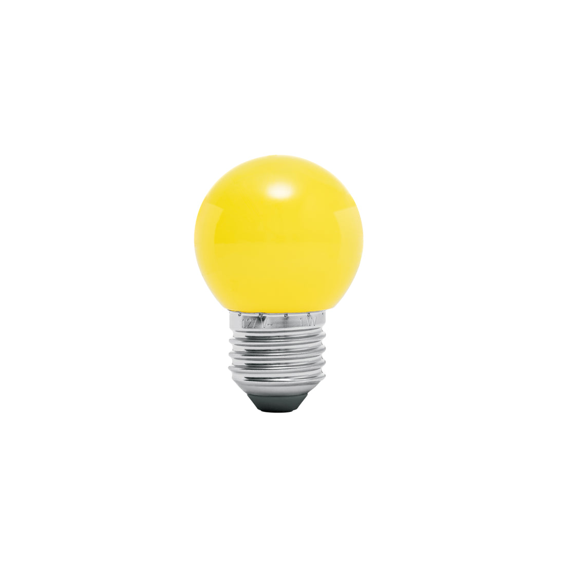 LED-1AM Foco LED 1 W, tipo globo G45, color amarillo, E26, VOLTECK