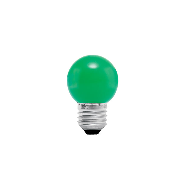 LED-1VE Foco LED 1 W, tipo globo G45, color verde, E26, VOLTECK