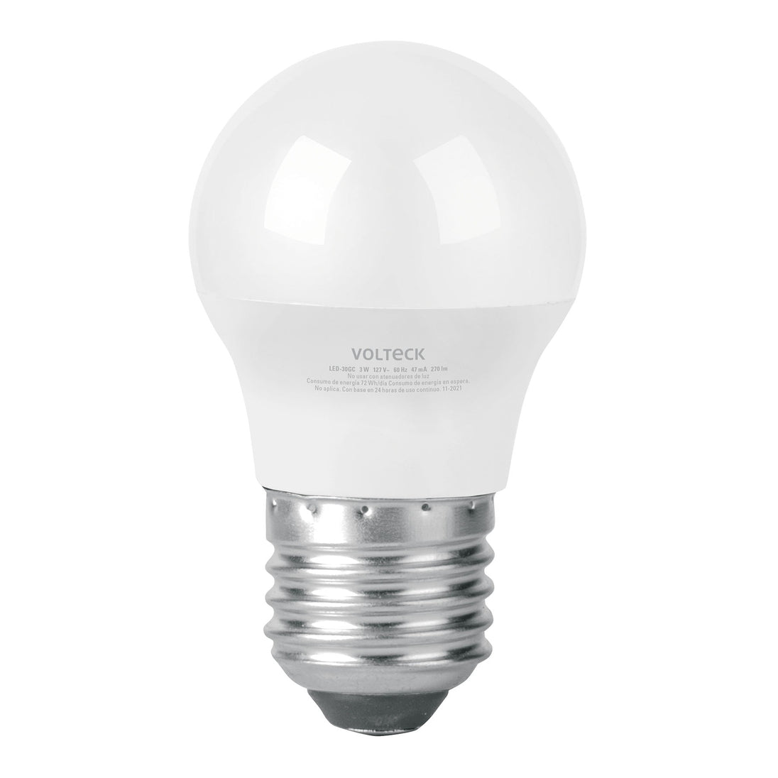 LED-30GC Foco LED 3W (25W) G45, 3000K blanca cálida, 270 lm, blíster