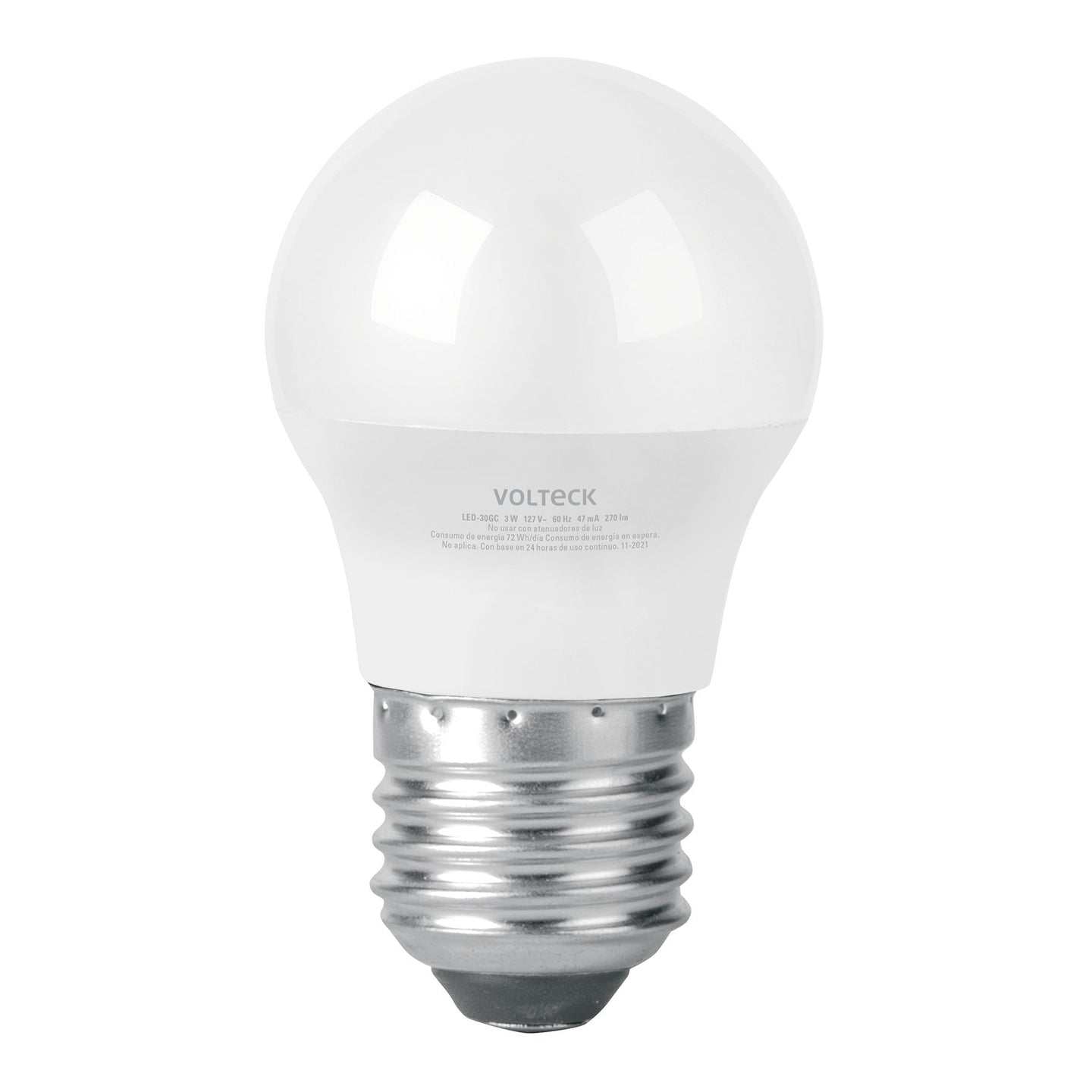 LED-30GC Foco LED 3W (25W) G45, 3000K blanca cálida, 270 lm, blíster