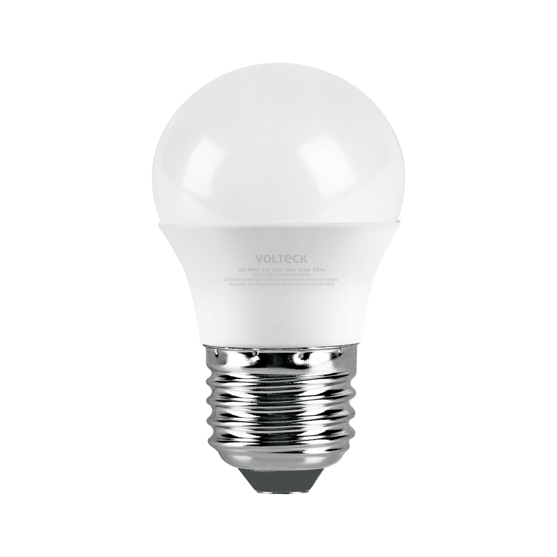 LED-30GCC Foco LED 3W (25W) G45, 3000K blanca cálida, 270 lm, caja