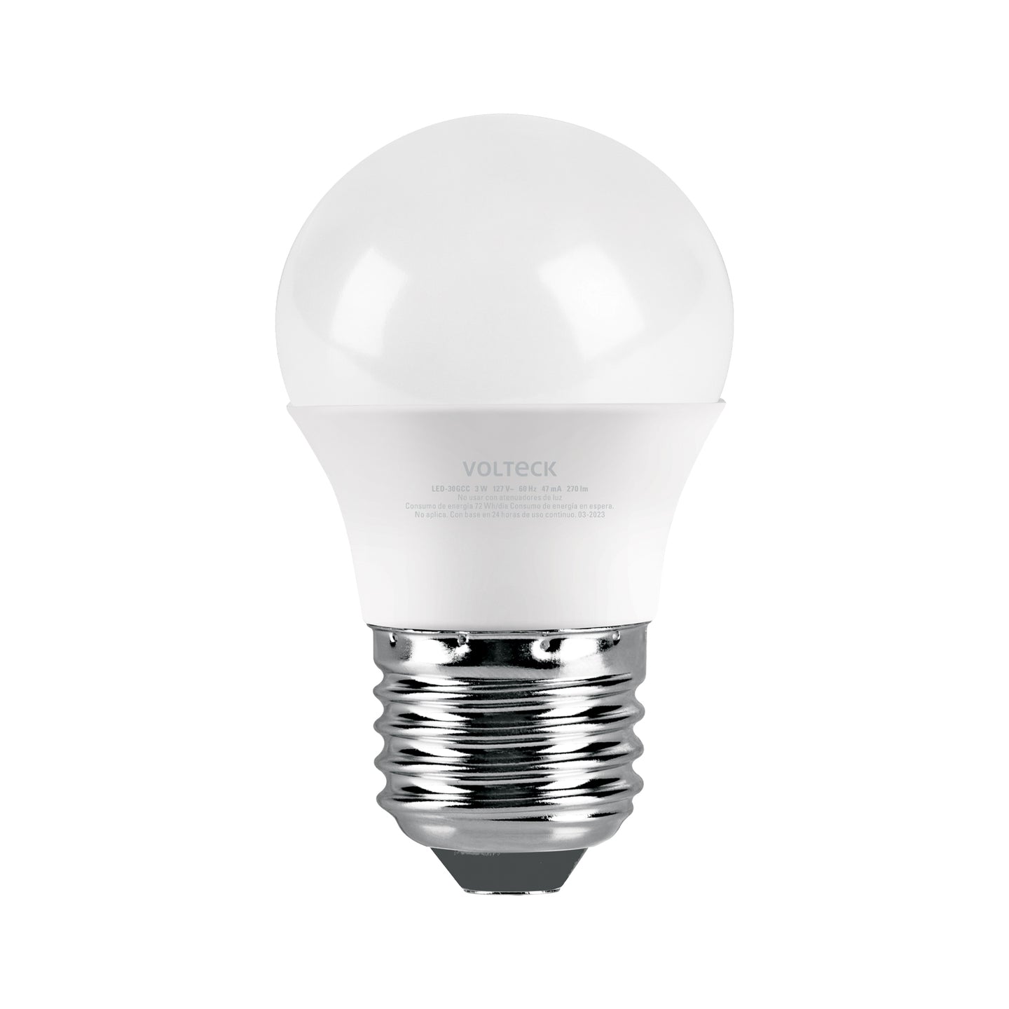 LED-30GCC Foco LED 3W (25W) G45, 3000K blanca cálida, 270 lm, caja