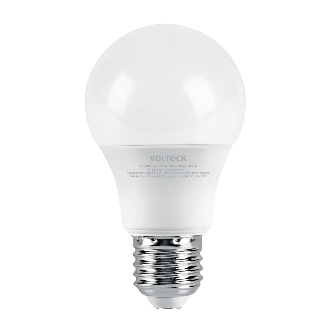 LED-40C Foco LED 6W (40W) A19, 3000K blanca cálida, 440 lm, blíster