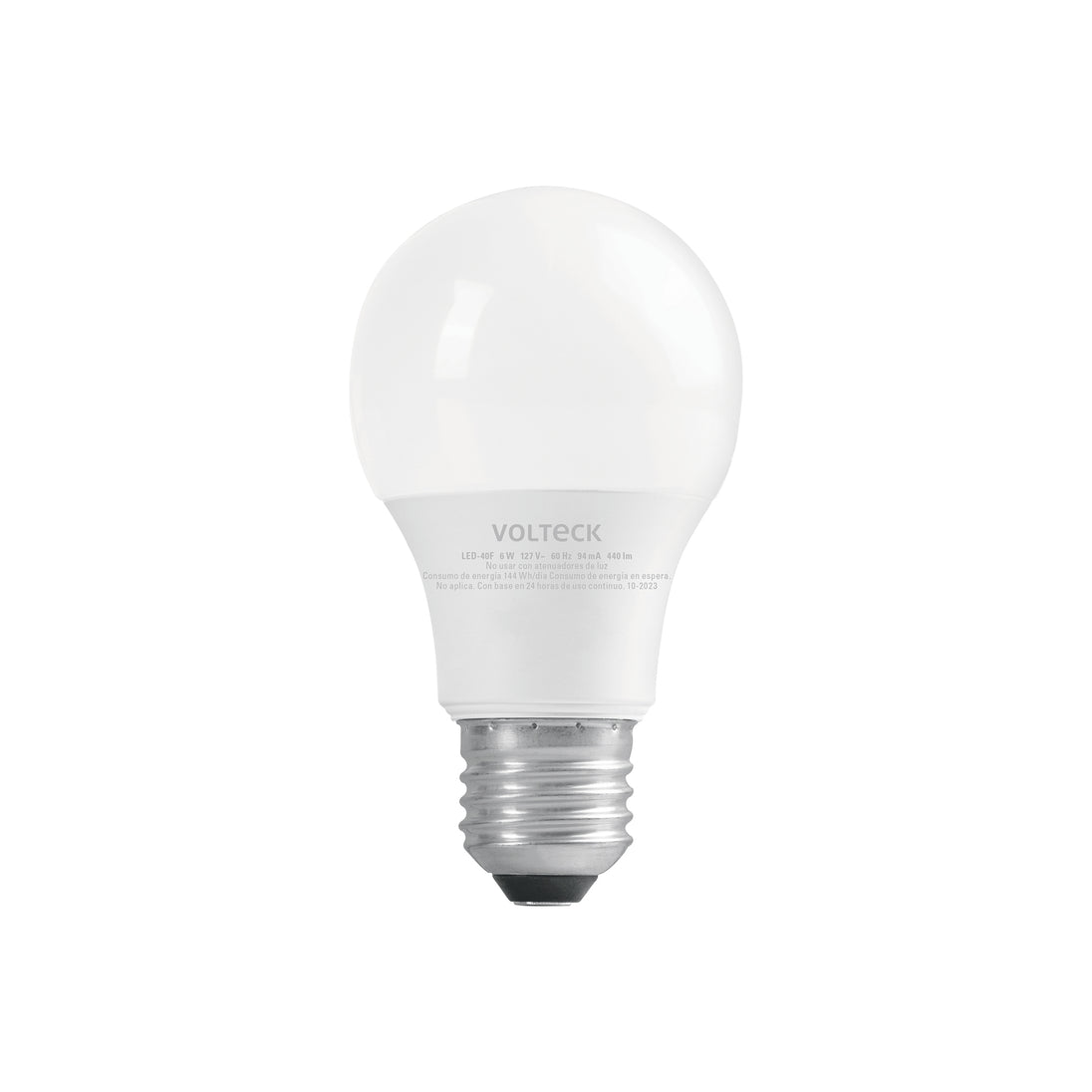 LED-40F Foco LED 6W (40W) A19, 6500K blanca fría, 440 lm, blíster