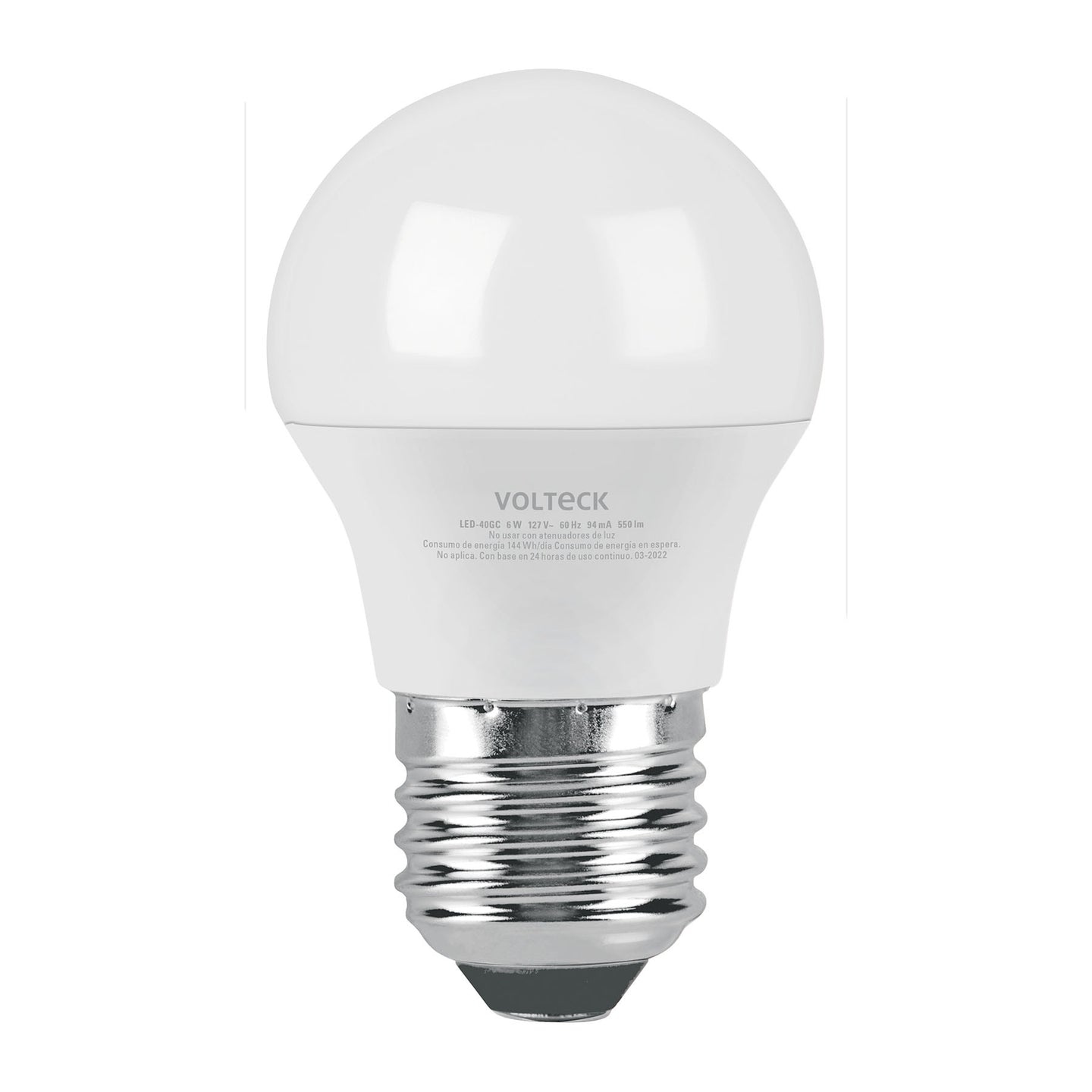 LED-40GC Foco LED 6W (40W) G45, 3000K blanca cálida, 550 lm, blíster