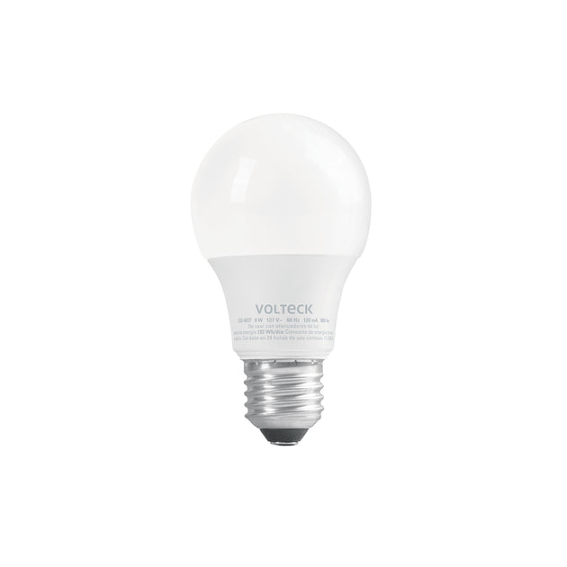 LED-603T Foco LED 8W (60W) A19, con 3 tonos de luz, VOLTECK