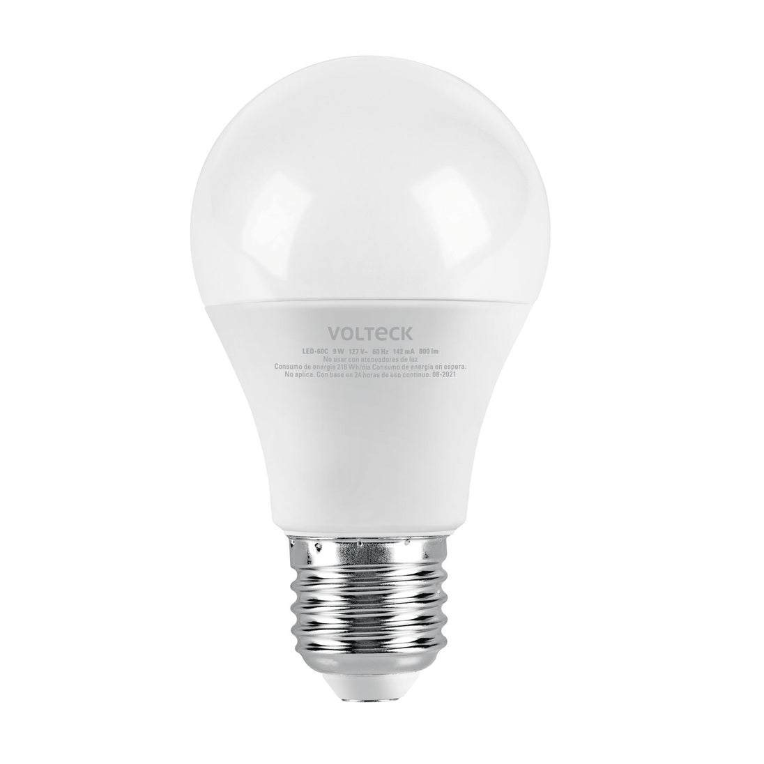 LED-60C Foco LED 9W (60W) A19, 3000K blanca cálida, 800 lm, blíster