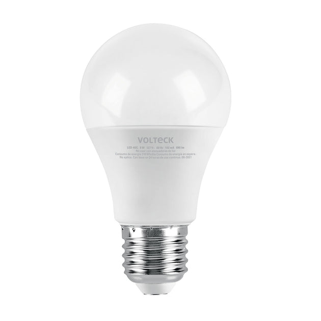 LED-60C Foco LED 9W (60W) A19, 3000K blanca cálida, 800 lm, blíster