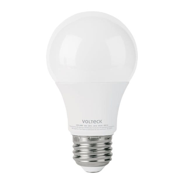 LED-60DF Foco LED 9W (60W) A19 6500K blanca fría, atenuable, VOLTECK