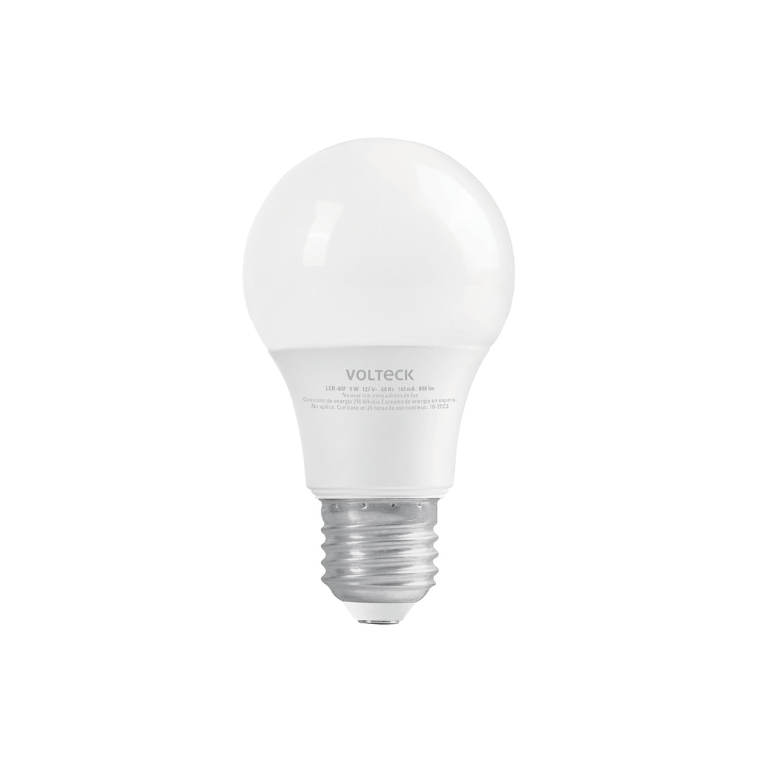 LED-60F Foco LED 9W (60W) A19, 6500K blanca fría, 800 lm, blíster