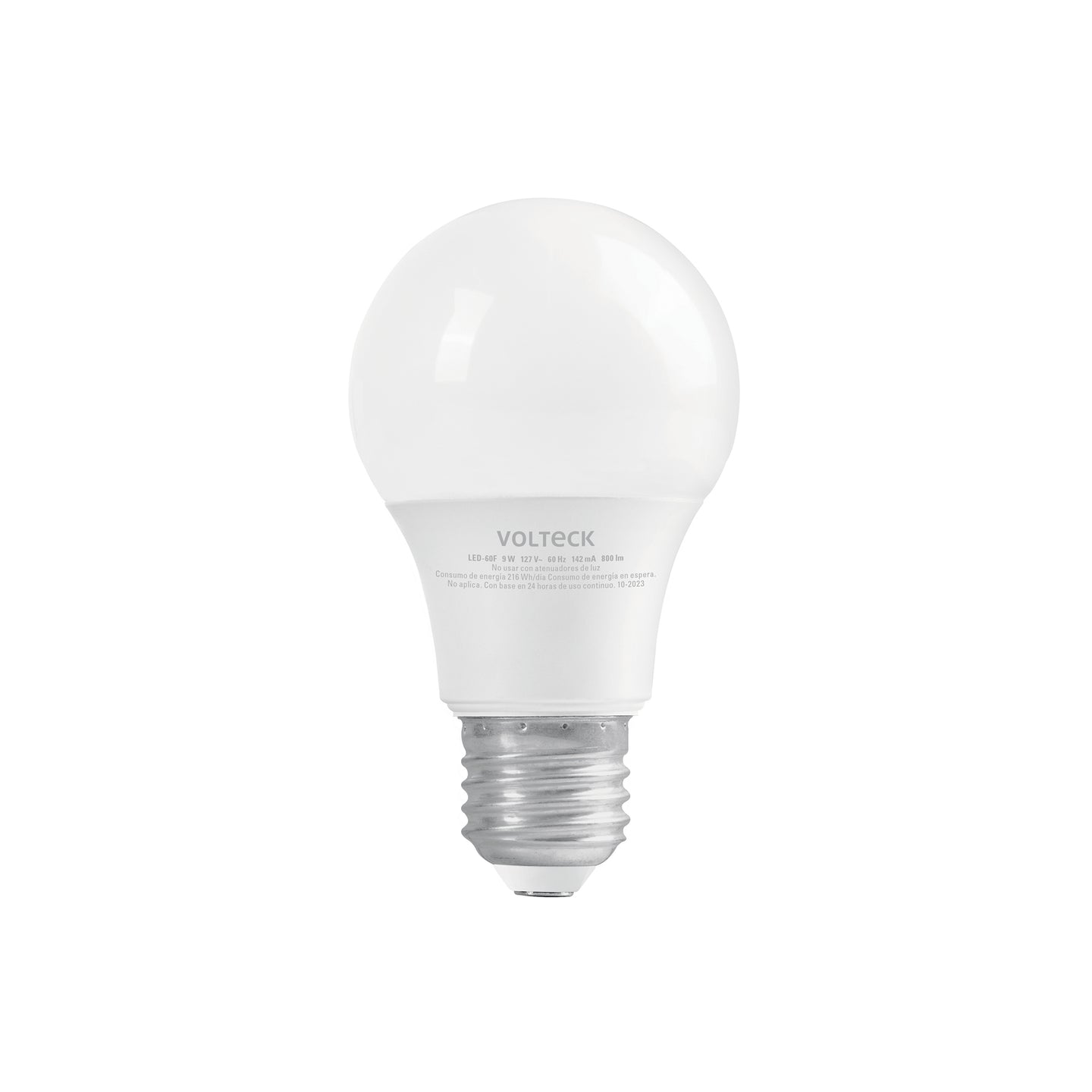 LED-60F Foco LED 9W (60W) A19, 6500K blanca fría, 800 lm, blíster