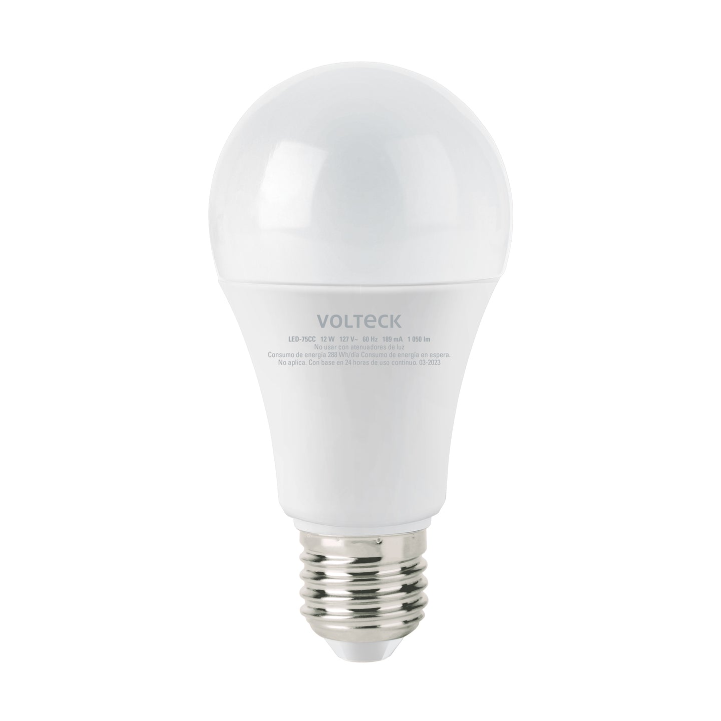 LED-75CC Foco LED 12W (75W) A19, 3000K blanca cálida, 1050 lm, caja