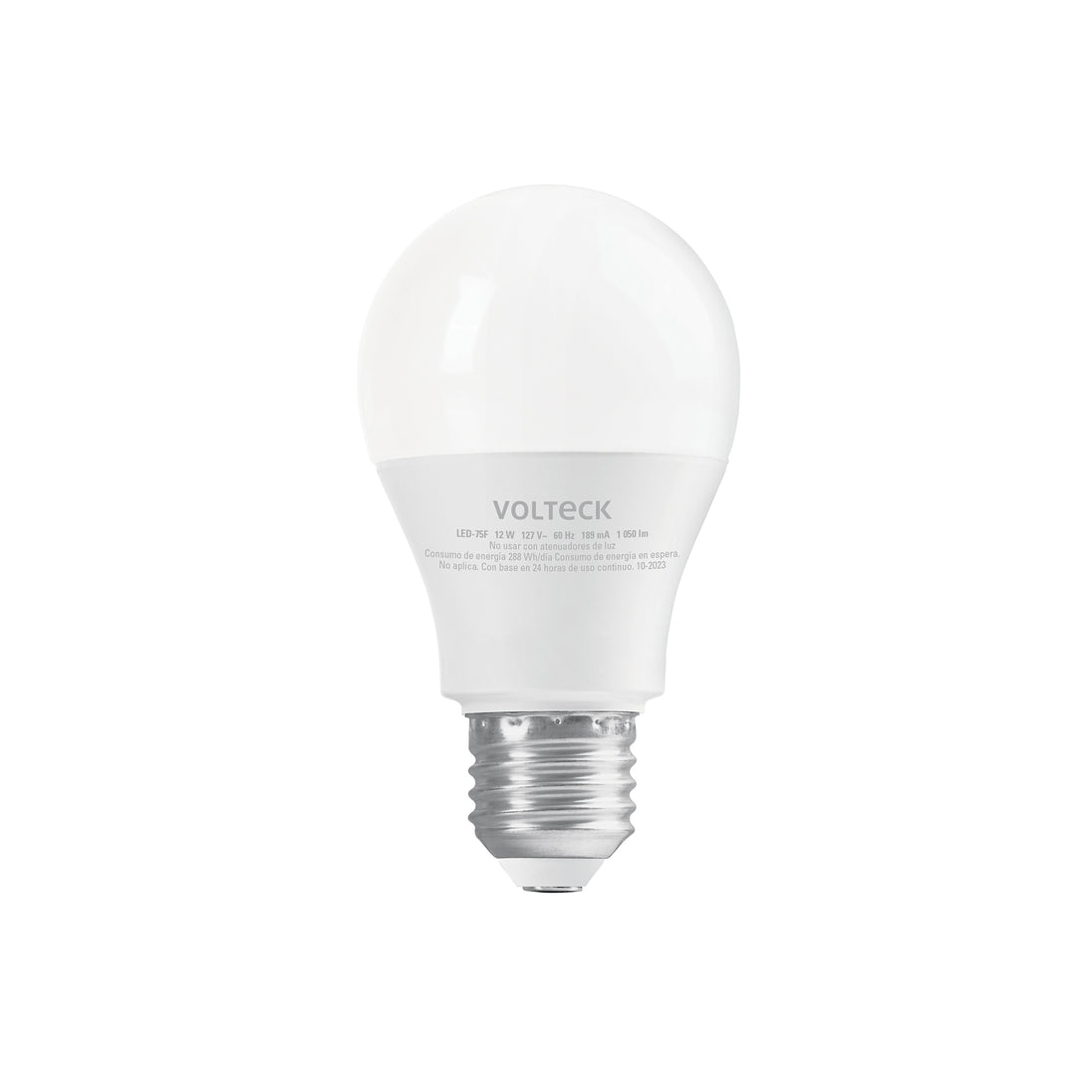 LED-75F Foco LED 12W (75W) A19, 6500K blanca fría, 1050 lm, blíster