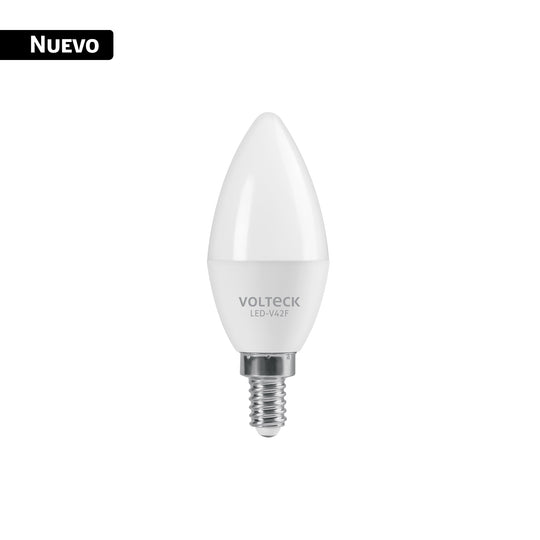 Volteck LED-V42F Bombilla LED Vela E12 6500K 350lm Ahorro 84%