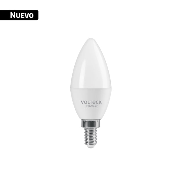 Volteck LED-V42F Bombilla LED Vela E12 6500K 350lm Ahorro 84%