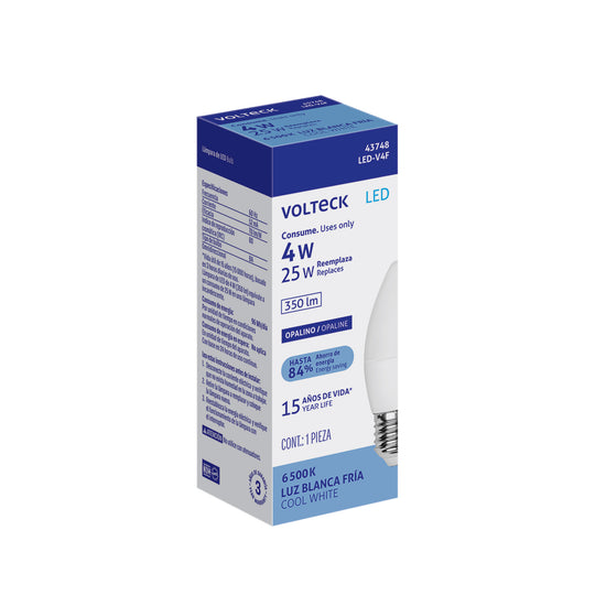 Bombilla LED Volteck Vela E26 25W 6500K 350 lm - LED-V4F