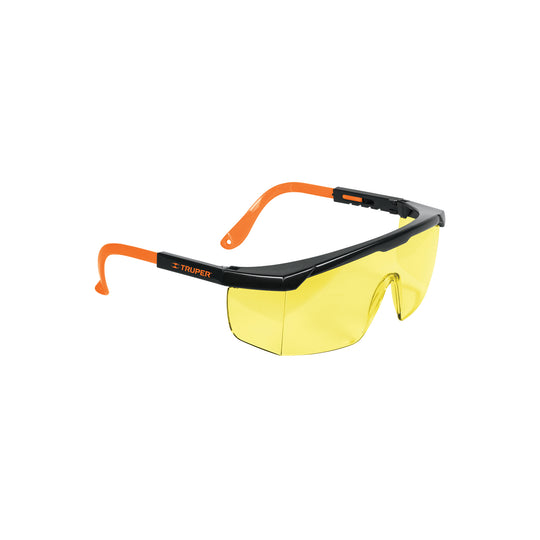 LEN-2000A Lentes de seguridad ajustables ámbar, TRUPER CLASSIC