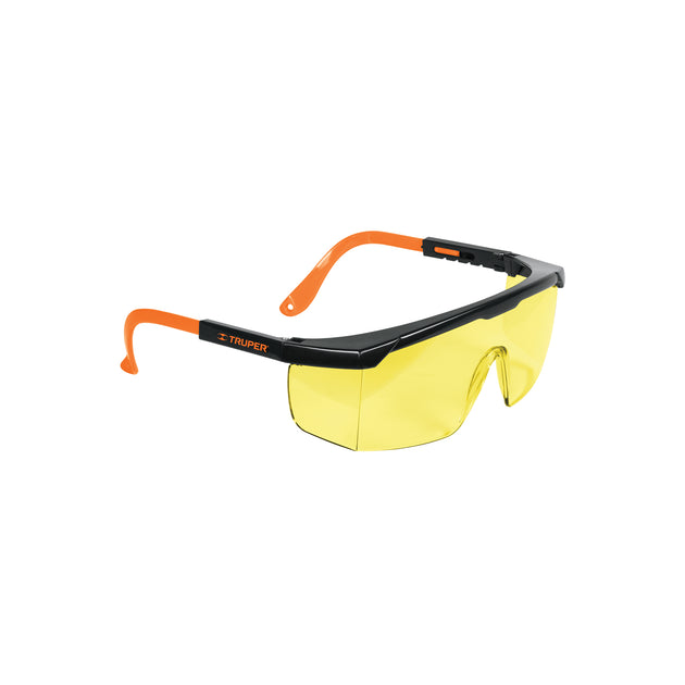 LEN-2000A Lentes de seguridad ajustables ámbar, TRUPER CLASSIC